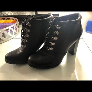 Black ankle boots.